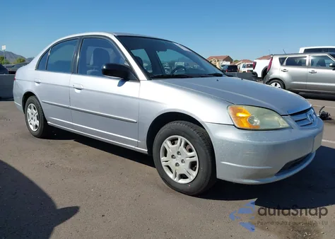 2002 Honda Civic Lx z USA, uszkodzony, nr VIN 1HGES165X2L037701